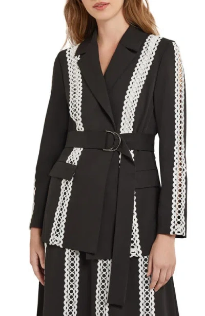 MISOOK MISOOK HERITAGE EYELET LACE STRIPE JACKET