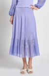 Misook Heritage-fit Pleated Knit Maxi Skirt In Viola