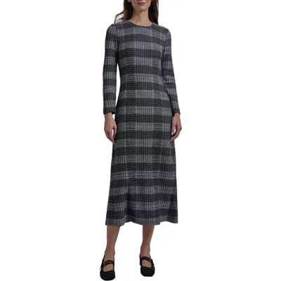 Misook Heritage Fit Tweed Knit Maxi Dress In Gray