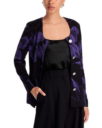 Misook Heritage Knit Jacket In Black