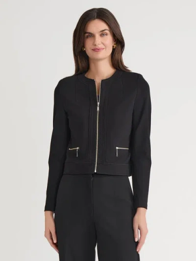 Misook Heritage Luxestretch Ponte Sport Jacket In Black