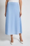 Misook Heritage Rib Maxi Skirt In Arctic