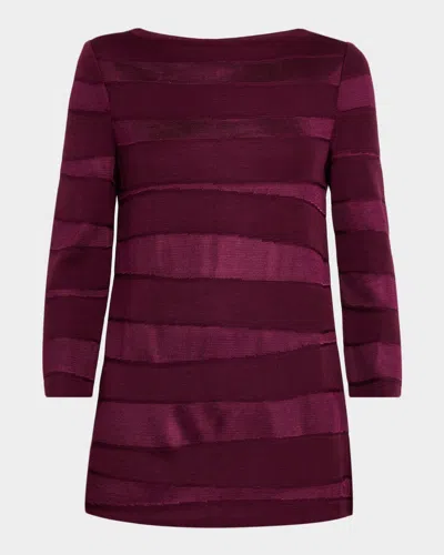MISOOK HORIZONTAL STRIPED TONAL KNIT TUNIC