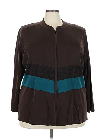 Pre-owned Misook Jacket In Brown