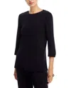 Misook Knit Tunic Top In Black