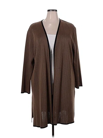 Pre-owned Misook Kimono In Brown