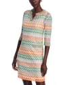 Misook Pointelle Zigzag Knit Shift Dress
