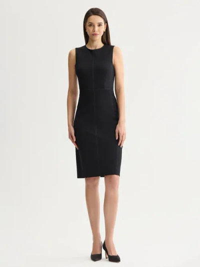 Misook Luxestretch Contrast Stitch Sheath Dress In Multi