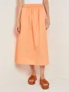 Misook Pleat Cotton Skirt In Multi