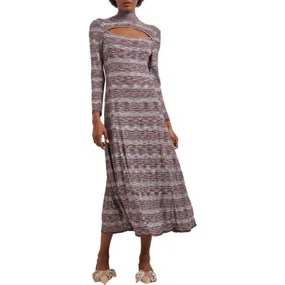 MISOOK MISOOK MELANGÉ LONG SLEEVE MIDI SWEATER DRESS