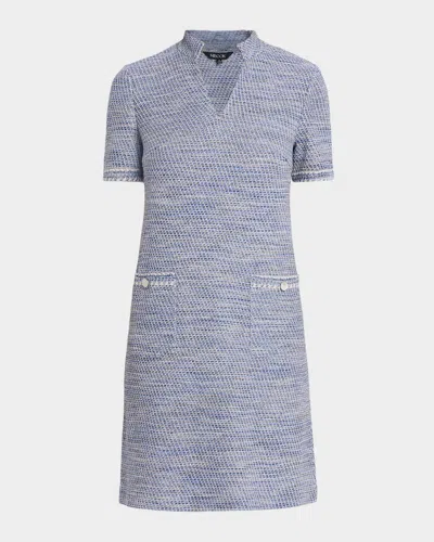 Misook Melange Tweed Knit Shift Dress