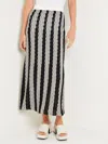 Misook Stripe Pointelle Knit Skirt In Multi
