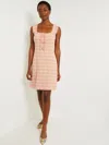 Misook Fringed Sleeveless A-line Dress In Multi