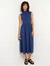 Misook Mixed Media Fit-and-flare Sleeveless Maxi Dress In Multi