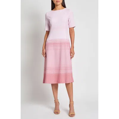 MISOOK MISOOK MODERN FIT A-LINE OMBRÉ MIDI DRESS