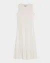 Misook Mistook Modern Fit Pointelle Knit Dress In White