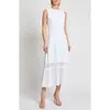 Misook Mistook Modern Fit Pointelle Knit Dress In White