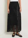 Misook Modern Fit Textural Woven Maxi Skirt In Black