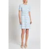 Misook Modern Fit Tweed Sheath Dress In Blue