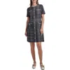 Misook Modern Fit Tweed Sheath Dress In Gray