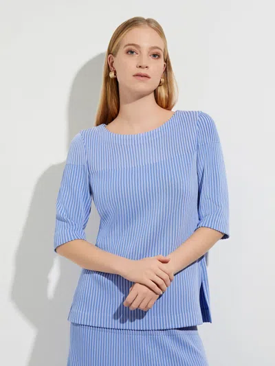 Misook Multi-stripe Soft Knit Tunic