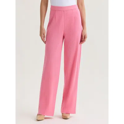Misook Nancy Wide Leg Mylana Knit Pant In Pink