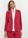 Misook Notch Collar Crepe Blazer In Multi