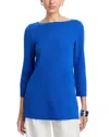 Misook Heritage Fit Tonal Ottoman Knit Tunic In Aegean Blue