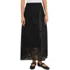 Misook Modern Fit Textural Woven Maxi Skirt In Black