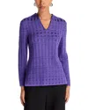 Misook Patterned Tunic In Purple