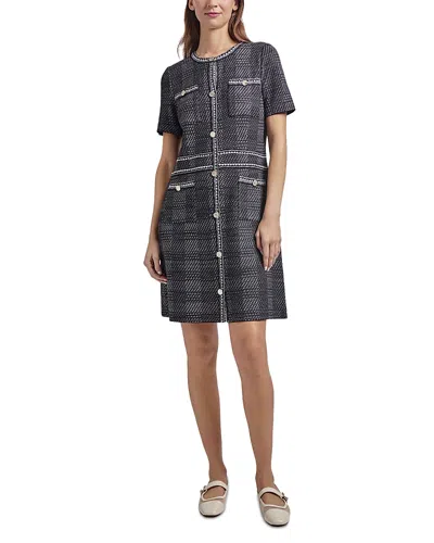 MISOOK PLAID BUTTON FRONT SHEATH DRESS