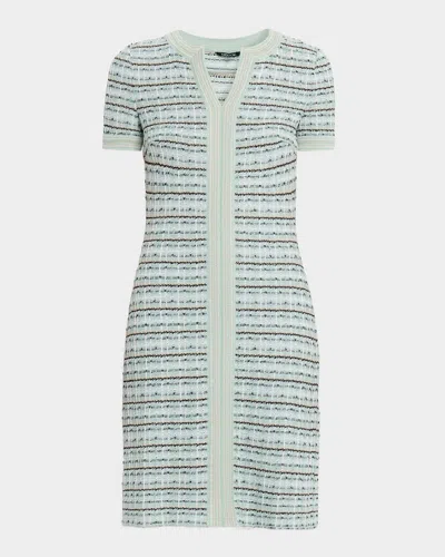 Misook Plaid Textured Knit Sheath Dress In Multi