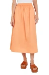 Misook Pleat Cotton Skirt In Citrine