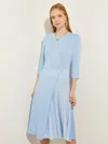 Misook Contrast Panel Knit Dress In Multi