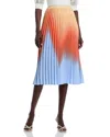 Misook Pleated Skirt In Arctic/multi