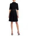 Misook Stretch Ponte Dress In Black