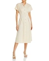 Misook Midi Fit & Flare Dress - Dolman Sleeve Woven In Parchment