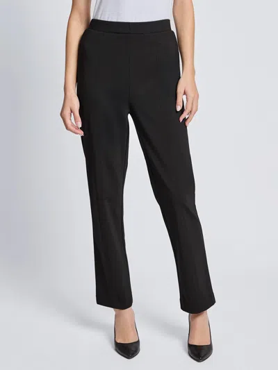 Misook Ponte Straight Leg Pant In Black