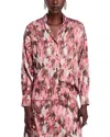 Misook Brushstroke-print Crepe De Chine Blouse
