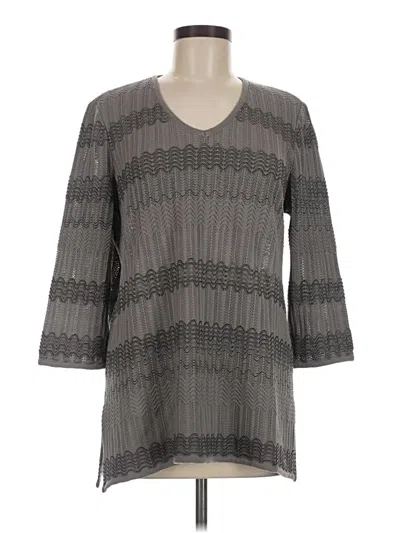Pre-owned Misook Pullover Sweater In Gray