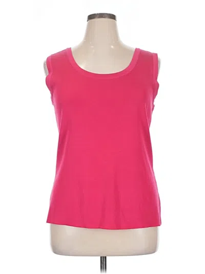 Pre-owned Misook Pullover Sweater In Pink