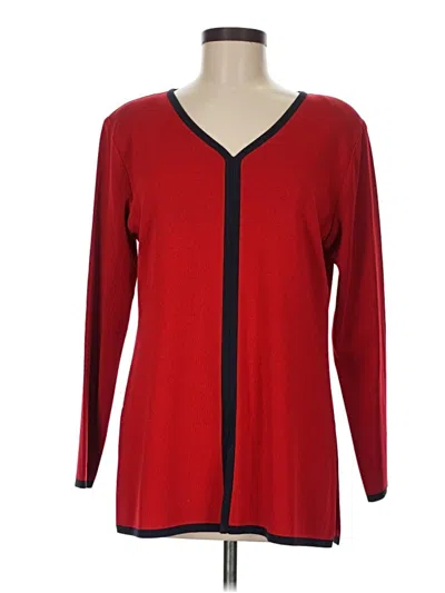 Pre-owned Misook Pullover Sweater In Red