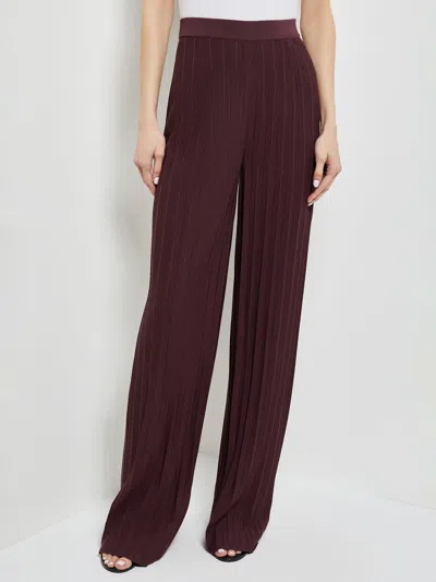 Misook Relaxed Straight Leg Knit Pant In Red