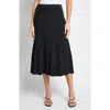 Misook Rib Flare Midi Skirt