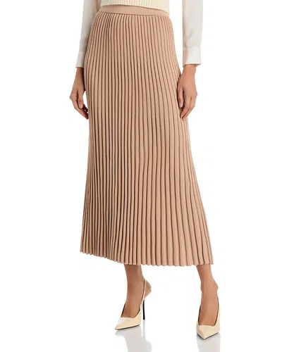 MISOOK RIBBED SOFT KNIT MIDI A LINE SKIRT - HERITAGE FIT