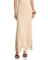 Misook Sculptural Fringe Hem Skirt In White