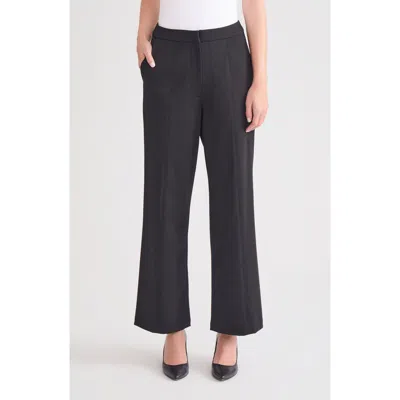 Misook Seamed Wide Leg Pants In Black