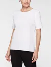 Misook Short-sleeve Shell In White