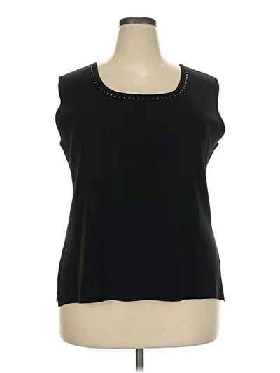 Pre-owned Misook Sleeveless Blouse In Black