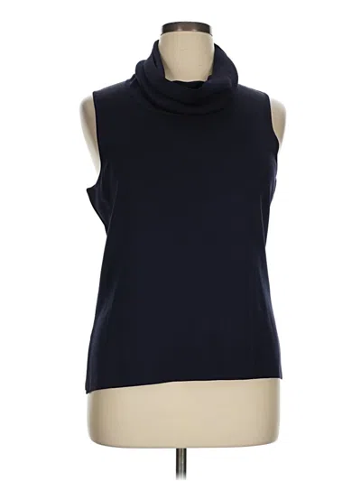 Pre-owned Misook Sleeveless Blouse In Blue